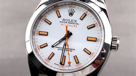 rolex milgauss white discontinued|rolex milgauss black dial discontinued.